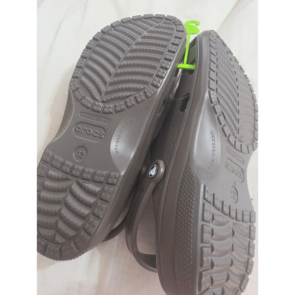 Crocs Baya Clogs Chocolate Brown Mens 12 Womens 14‎ Comfort Slip On 10126-206